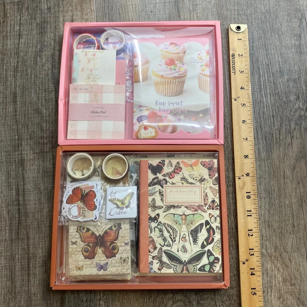 Simno Scrapbook Gift Sets My Sweetheart Cupcake & Butterfly Melody A6 Journals